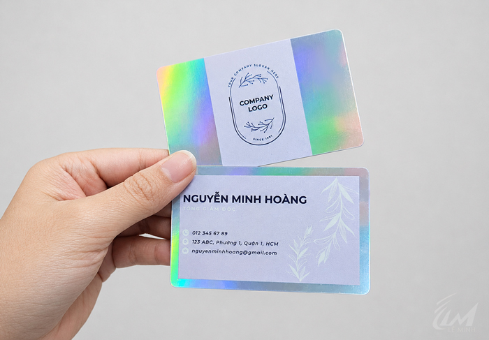 danh thiếp nhựa ép kim 7 màu
