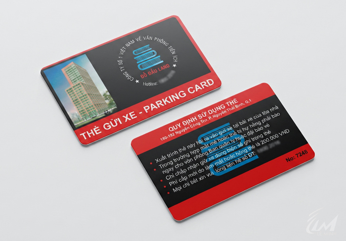 thẻ giữ xe nhựa gắn chip thông minh