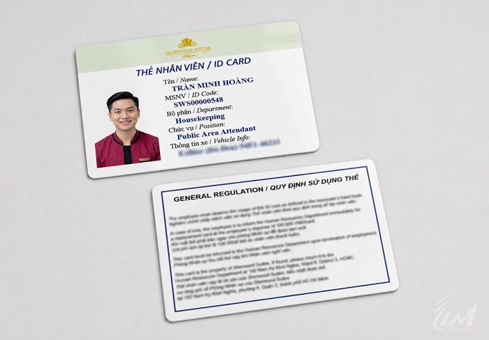 thẻ nhựa nhân viên công ty du lịch