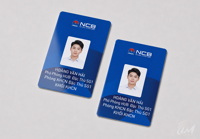 thẻ nhựa nhân viên ngân hàng NCB
