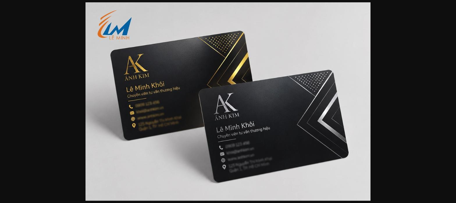 In name card nhựa ép kim vàng bạc: Đẳng cấp cho danh thiếp doanh nghiệp
