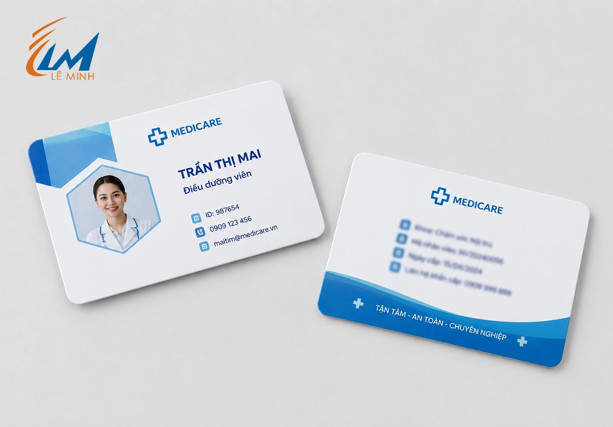 In thẻ nhân viên bệnh viện